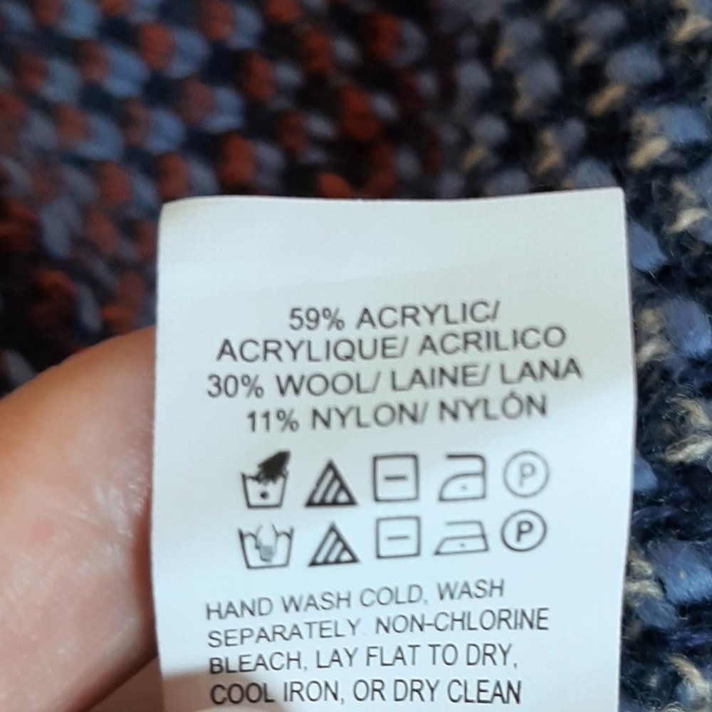 Lucky Brand Wool Blend Long Open Front Cardigan SZ S - Picture 8 of 8